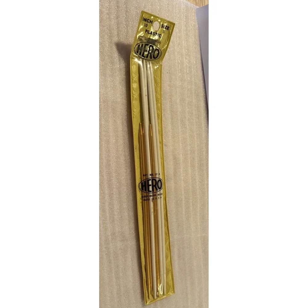 Vtg Scovill Hero Knitting Needles Size 5 10